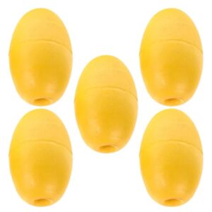 5 Stück-Pack Ovale PVC Schwimmbojen für Kajaks und Boote, Gelb, Leicht als Dockzubehör für Schwimmbecken und Ankerleinen von WHAMVOX