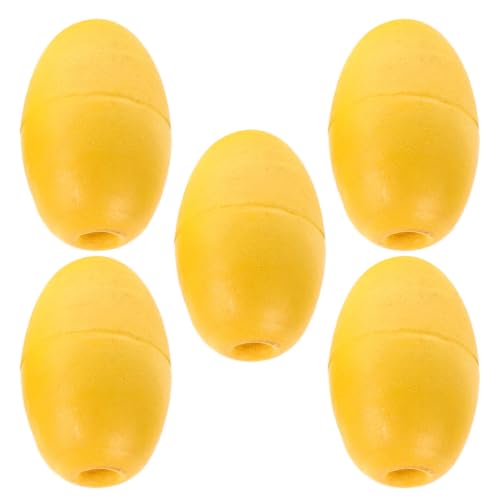 5 Stück-Pack Ovale PVC Schwimmbojen für Kajaks und Boote, Gelb, Leicht als Dockzubehör für Schwimmbecken und Ankerleinen von WHAMVOX