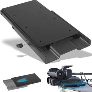 Schnelllöse-Halterung für Trollingmotor - Ersatzkompatibel mit Minn Kota 1854035 / MKA-16-03 - Für Ulterra, Terrova, PowerDrive, Deckhand 40 - Marine-festes schwarzes Aluminium