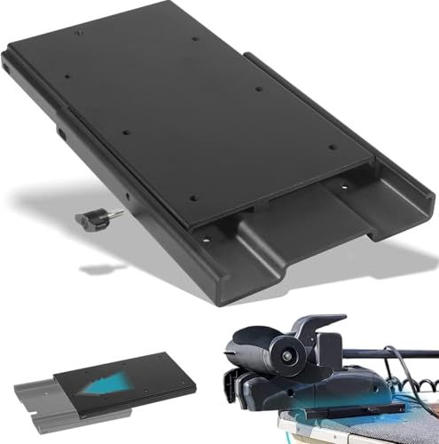 Schnelllöse-Halterung für Trollingmotor - Ersatzkompatibel mit Minn Kota 1854035 / MKA-16-03 - Für Ulterra, Terrova, PowerDrive, Deckhand 40 - Marine-festes schwarzes Aluminium