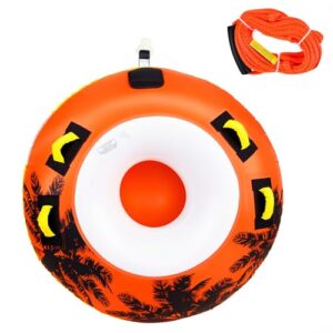 SMOOL Towable Tube für Boote, aufblasbarer Donut-Wasserreifen mit 4 Haltegriffen und Zugseil für Wassersport-Spaß