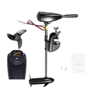 LENJKYYO 800W 12V Elektromotor für Schlauchboot, Fischerboot oder Kajak mit 5 Vorwärts- & 3 Rückwärtsgängen und präziser Geschwindigkeitsregelung