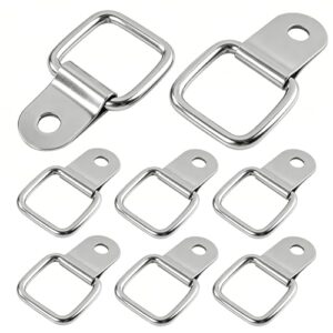 Hochfeste D Ring Zurrösen aus Edelstahl für 100 kg Tragkraft, Befestigungsösen für Ladungssicherung auf Anhänger, LKW, Boot, PKW, Motorrad, Kajak und Lagerregal