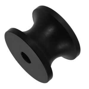 Ersatzankerrolle aus Nylon für kleine Boote, schwarz, Bugrolle mit geringem Kettenwiderstand und platzsparendem Design