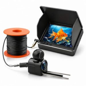 Fischfinder, Unterwasserkamera für Angelsport mit 4.3 Zoll IPS Display und 30m Kabel, Fish Finder Kamera IP67 Wasserdicht Unterwasser Kamera, 220° Weitwinkel Nachtsicht für Meeresangeln Fluss Angeln Eisfischen