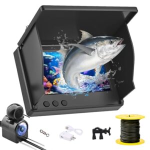 Fishfinder, Unterwasserkamera für Angeln mit 220° HD Kamera, professionelles Fischen, hochauflösende Kamera, große Bildschirm, klarer Sicht auf den Unterwasserbereich