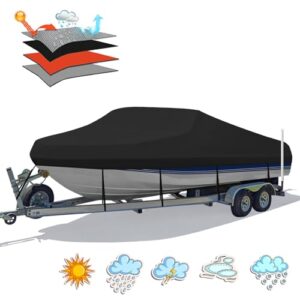Wasserdichte Bootsabdeckung für Skiboot, Runabout und Angelboot aus PU-Gewebe mit Spanngurt