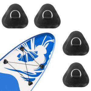 PVC-Dreieck-D-Ringe, geeignet für Kajaks und aufblasbare SUP-Boote, schwarz, aus Edelstahl, widerstandsfähig gegen Salzwasser und Feuchtigkeit.