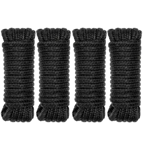 Doppelt geflochtener Nylon Festmacherleinen 12mm x 4,5m mit Öse und vorgespleißtem Auge für Ponton, Speedboot und Angeln
