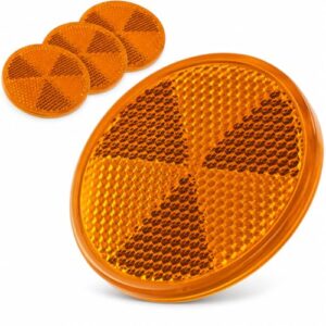 Selbstklebende orangefarbene Rückscheinwerfer mit E-Prüfzeichen, 8er-Set für Anhänger, Wohnwagen, Boote und LKW
