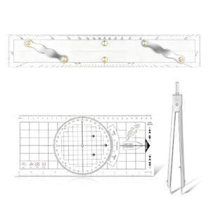 Professionelles Navigationssatz für Marine, Navigationswerkzeuge zum Plotting von Karten und Kursplanung