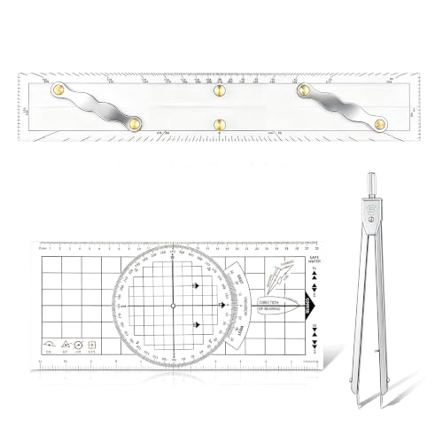 Professionelles Navigationssatz für Marine, Navigationswerkzeuge zum Plotting von Karten und Kursplanung