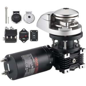 Elektrische Ankerwinde, 12 Volt DC, 600 Watt, für Boote bis 11 Meter Länge, max. Zugkraft 320 Kilogramm, Konstruktion aus Edelstahl 316