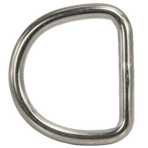 D-Ring-Set aus Edelstahl, 2 Stück, D= 4 x 30 mm, geschweißt und poliert