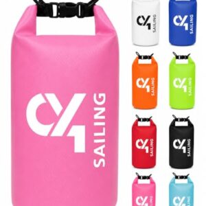 Wasserdichte Tasche für Kajak, SUP und Boot - Pink, Robuste Ripstop-Material, Rolltop-Verschluss, ideal für Camping-, Reise- und Outdoor-Einsätze