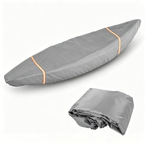 Kajakabdeckung mit reflektierenden Streifen, Wasserdicht und UV-beständig, 210D Oxford Kajak Persenning Staubschutzschild für Kanu-Boot