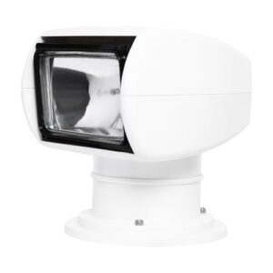 Ferngesteuerter Bootsscheinwerfer 12V IP66 Suchscheinwerfer Yacht Marine LED Ersatz Halogen 2300LM 355° Drehbar Fernbedienung Bootsbeleuchtung für Yacht Fischerboot Seepatrouille