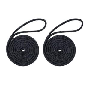 Tether Tite Doppelgewebtes Polyester-Festmacherleine, Anlegeseil mit 30-cm-Schlaufe, Hochfest und Salzwasserfest für Boote und Yachten